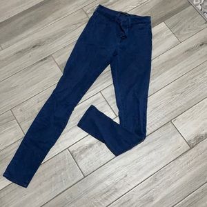 Dark blue stretch skinny jeans